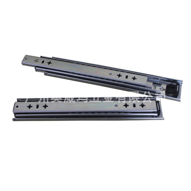 5320加厚三折滑m轨加宽抽屉导轨机柜供应滑轨电器柜承重三节滑轨