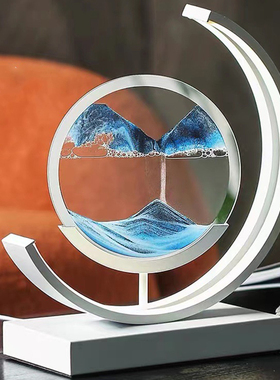 创意流沙画沙漏i摆件灯办公室桌面客厅装饰品乔迁生日毕业礼物