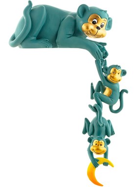 慧心巧聚中式桌面摆件猴子家居饰品创意客厅书R房玄关装饰小摆设