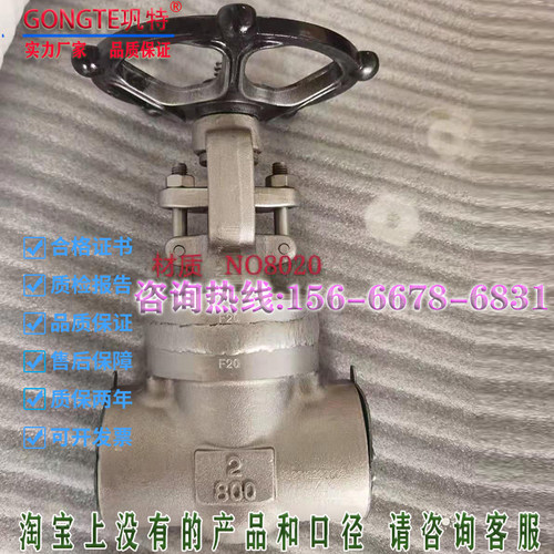Z61W-F20/CN7M/CX2MW承插焊闸阀20号合金耐腐蚀对焊接特材阀门