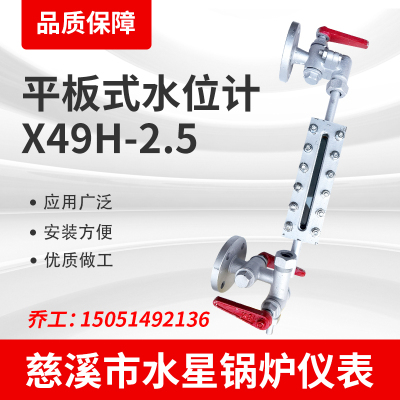 慈溪水星锅炉仪表平板式水位计X49H-2.5锅炉水位表锅炉双色水位计