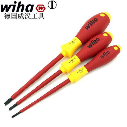 德国wiha威汉320N进口绝缘一字螺丝刀起子2.0 2.5 3.0 3.5 4.0mm