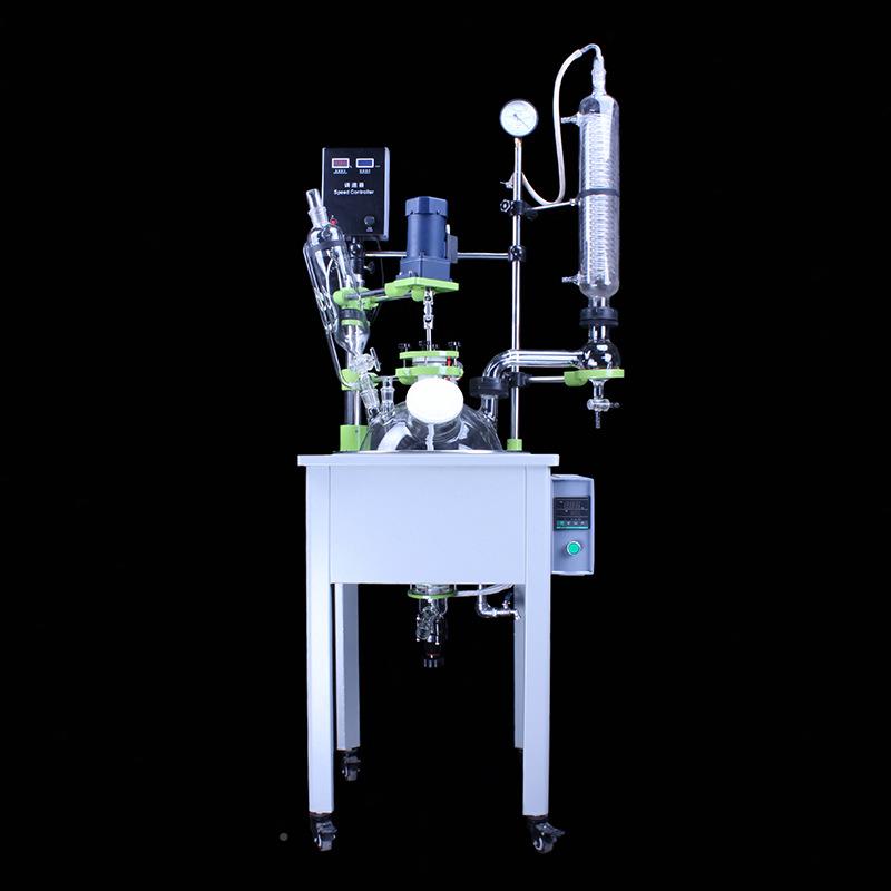 实验室专萃用型单层玻单层玻璃璃反应釜小搅拌取合成耐腐蚀