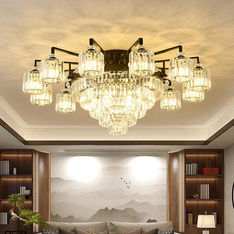 2026新轻奢ED酒水晶吸顶灯L客386厅饭店简款约现代大气奢华别墅楼