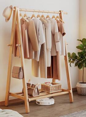 衣衣榉木衣帽架MVO衣服简易简易房房间挂架衣衣架木质室内地晾服