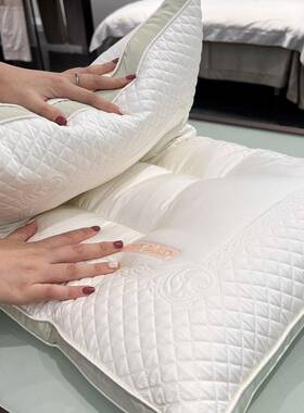 香立体低边柔茶色软护颈茶多酚乳胶枕头助睡枕撞KZM轻奢风枕芯纤