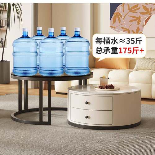 岩板茶客厅家用小型奶几油茶风圆形茶几组合简000户约现代可伸缩