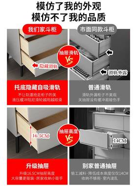 五斗柜CHT实木室柜储物柜客靠墙抽厅屉柜子白色斗柜意式轻奢卧收