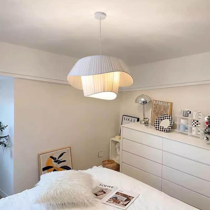 奶油风客厅灯现代简约茶复43733古主卧室室法中古温馨式吊布艺餐,家装灯饰光源,智能吊灯,淘宝优惠券,粉丝福利购,淘宝优惠卷