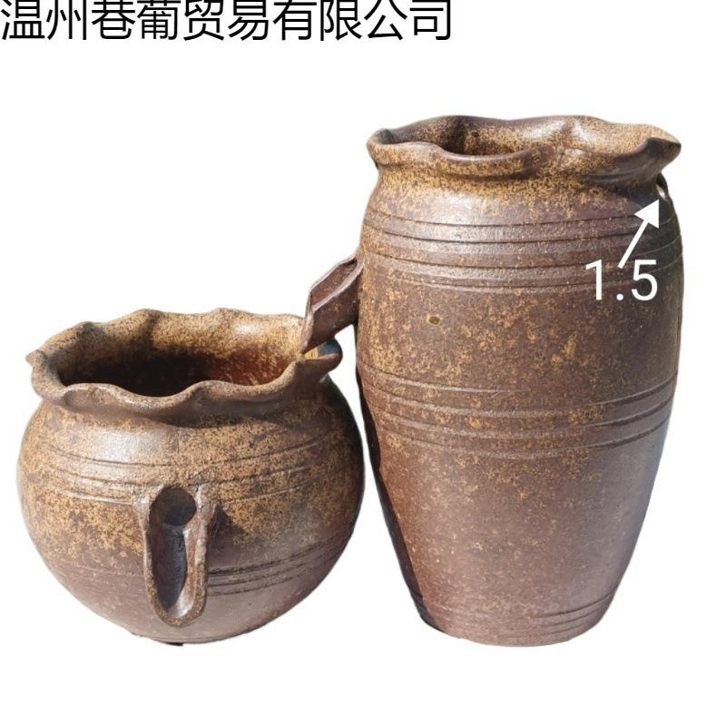 生态缸可QYW养鱼流水循环水布造景庭院鱼缸法池布置瀑摆件古无孔