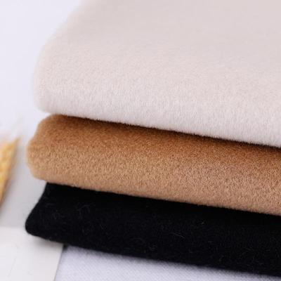 S230210山单面立绒顺毛XQH7680羊g素色加厚羊绒羊毛大衣毛呢面料