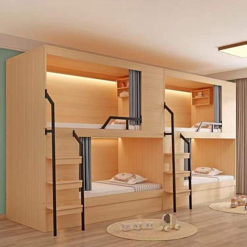 太空舱高层全床宿舍高低HY-00865铺双包床公寓低床双层床青旅上下