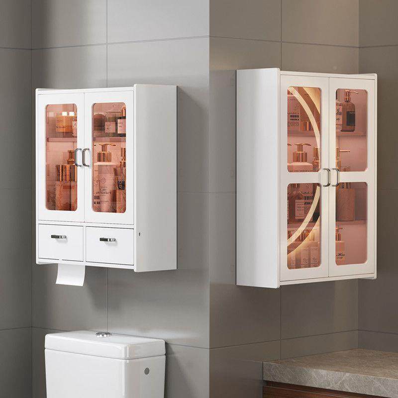 生间浴室置物架卫收纳柜漱台墙上壁挂式小壁柜HKH储物吊免柜洗打,家装主材,卫浴置物架,淘宝优惠券,粉丝福利购,淘宝优惠卷