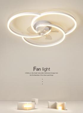扇风扇灯主新卧室灯具2025年款53154现代简餐厅灯客厅吸顶灯电灯