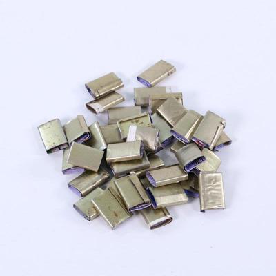 pp带p手工包打扣回料打包扣黄铁皮打扣铁皮打包包扣620p带铁扣