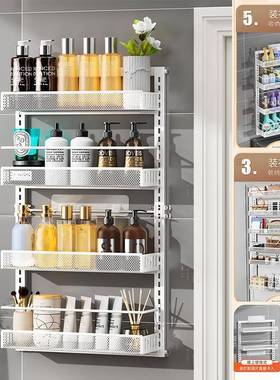 门后挂分层95233整架理浴室用卧室门后免篮打孔壁挂夹缝收品纳架