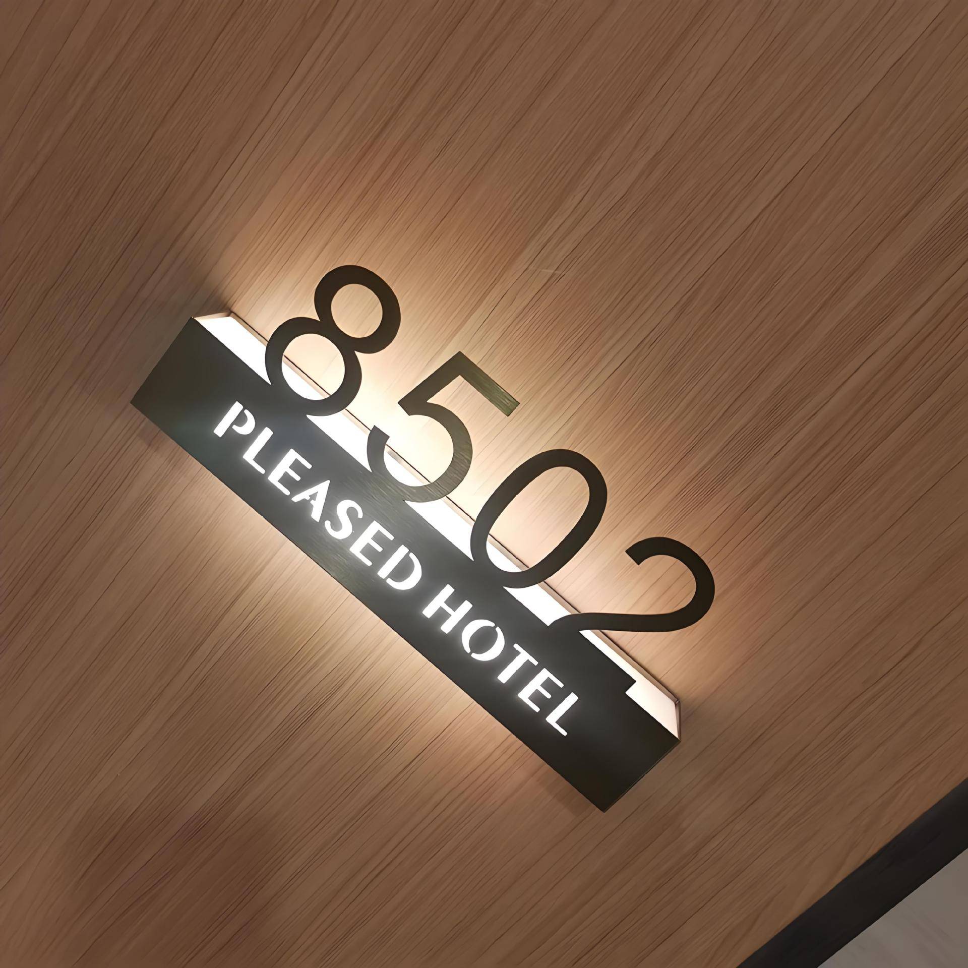 酒店宾馆客房号房号灯酒店楼层号亚克力灯光酒店指示牌