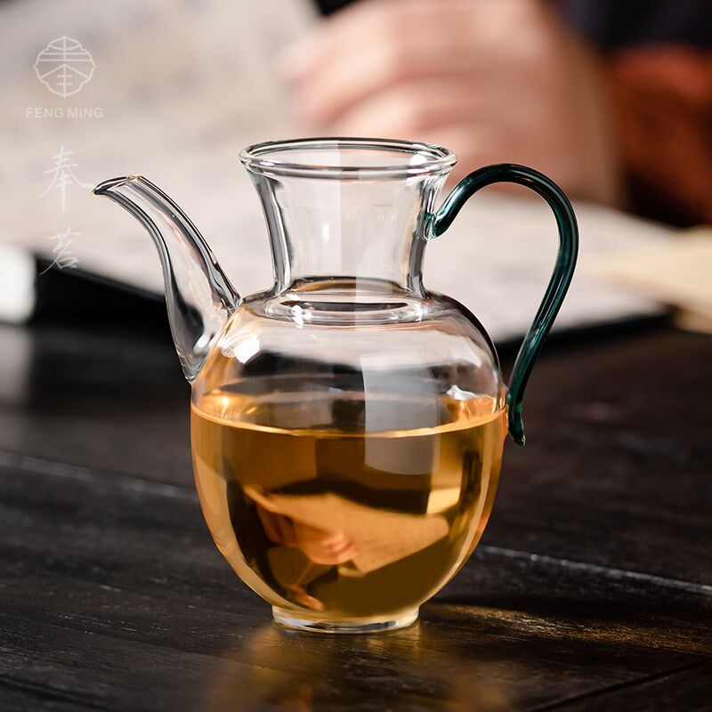 奉茗防烫玻璃公道m杯手执公杯不烫手茶海分茶器仿宋功夫茶具配件