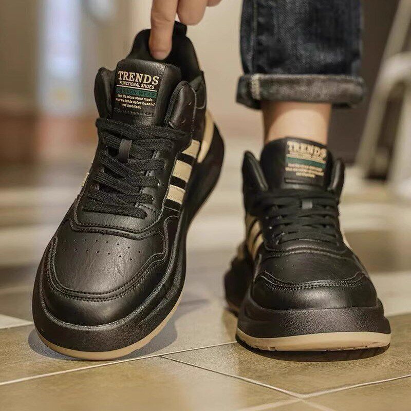 男鞋夏季潮流g百搭厚底防水运动透气高筒板鞋2025新款小白鞋