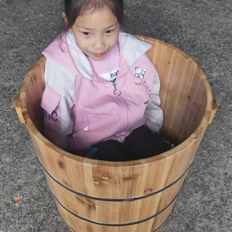 婴幼儿洗澡木盆小孩泡澡木桶x浴桶沐浴桶盆儿童药浴母婴店加厚浴