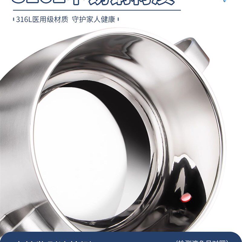 316不锈钢碗宝宝婴儿吃饭辅食碗带盖儿童碗防摔S防烫手柄双层隔热