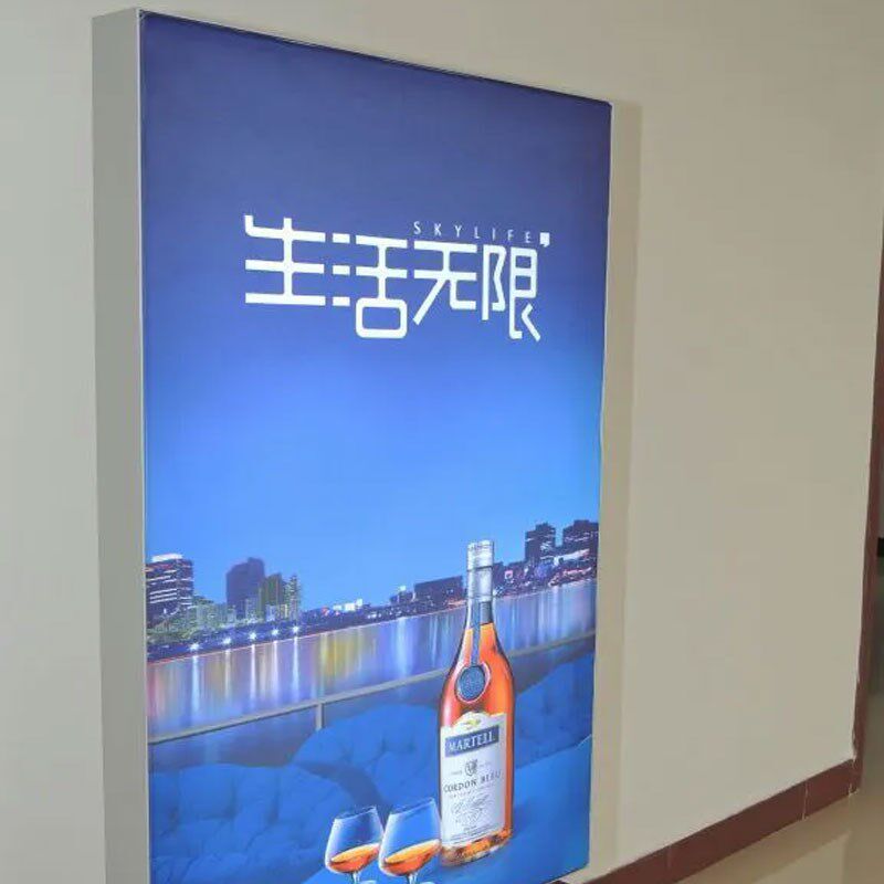 卡布软膜制作餐厅j无边框灯箱挂墙式uv画面宣传定制天花软膜广告