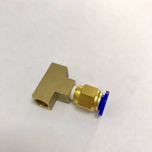 三通气管快插接头 两边内螺纹m10x1 中间可连接外径8mm的气管接头