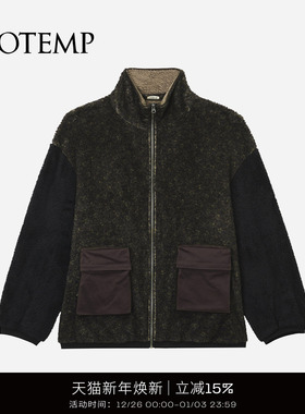 COTEMP NICCO FLEECE 25FW新款尼克摇粒绒立领印花外套女