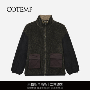 25FW新款 FLEECE 尼克摇粒绒立领印花外套女 NICCO COTEMP