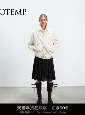 COTEMP DUSTED JACKET 白色翻领工装夹克外套女