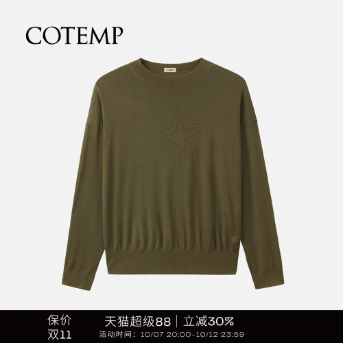 COTEMP羊毛针织长袖卫衣上衣