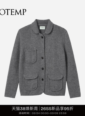 COTEMP TATE CARDIGAN 26SS新款多口袋泰特翻领复古开衫外套女