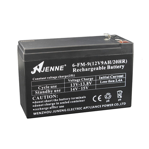 JENNE 聚能 6-FM-9/12V9AH/20HR蓄电池喷雾器电瓶夜市照明UPS门禁