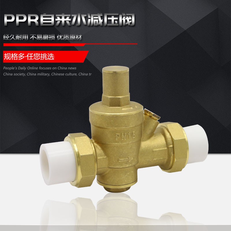 全铜家用稳压阀净水器热水器ppr20/25自来水管减压阀4 6分ppr接头
