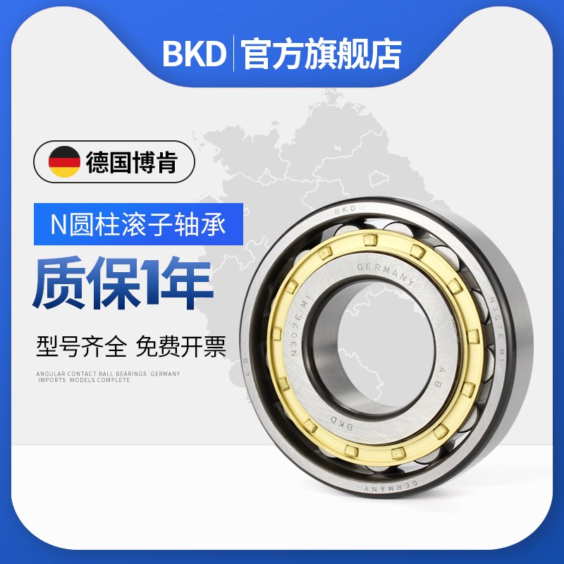 德国BKD圆柱滚子进口轴承N320 N322 N324 N326 EM P4 P5 铜保持架