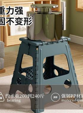 厚子叠凳加塑料便携椅户外马扎家折用餐桌折凳成人板凳吃KBP饭高
