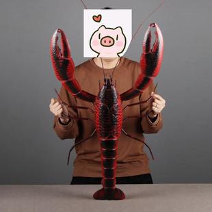 意仿真号龙虾ZQQ模型挂件手工铁海鲜店餐厅商大铺创家居装 饰品艺