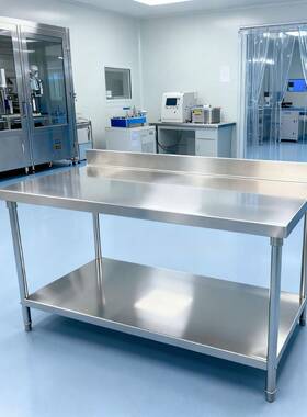 NEL饭店房不锈钢工作台家商两0用打荷台双打包操作层3厨4工作台