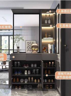 屏客厅玄关柜BVW风隔款断客厅遮挡新实木入门遮挡豪柜华储物柜爆