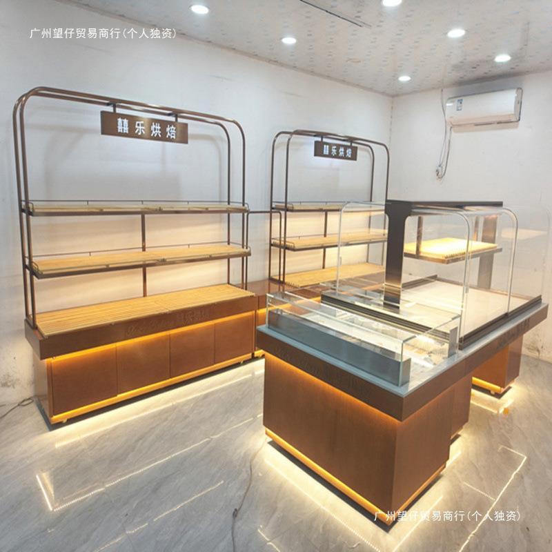 2025新款日式柜面包373柜面包展示中边柜蛋糕展示架柜中岛岛台木