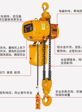 鬼环链.电动葫芦380V重型吊机05T头IMD1吨235m固定运行式低空起净