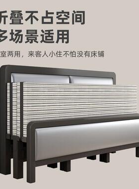 四折折叠床双人床家用易床铁床单人床床出木租WCQ屋板午休床简铁