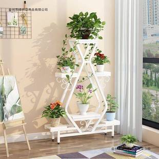 花子架ERP置物架花盆架客厅落地式 移可花架多动层铁艺绿萝花盆架
