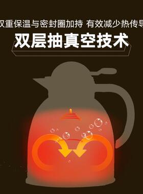 新款保温壶陪结婚嫁一对红色暖壶壶水小焖茶壶家用热YIA水瓶闷泡