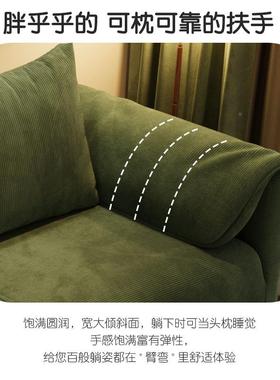 沙发客厅小户型寓宿公出租耳屋双53450三人位大象朵直排布艺沙发