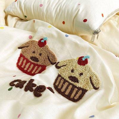 全休棉蛋小狗抱枕被公纯棉NIH办室午抱枕被子二合一车载靠糕枕午