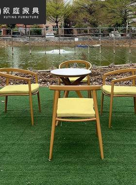 户AZF外实木桌椅庭院阳台休闲沙发懒椅人人躺椅厅客休闲椅单摇椅