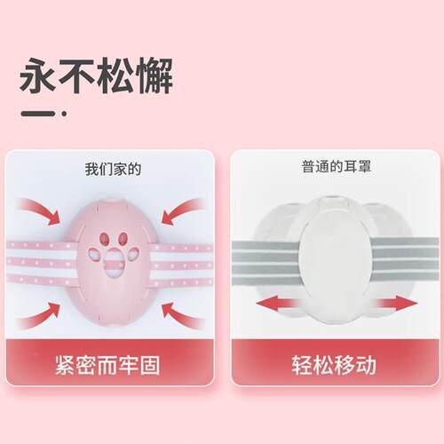 儿护童核婴儿隔音睡眠宝宝防降噪减压鞭炮磁头戴式耳粉色耳机罩飞