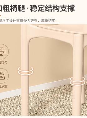 生谋靠久背餐椅家用现代简加厚坐舒服塑料凳约子网红ZUU商用餐厅