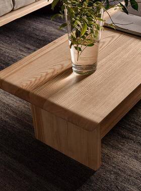 日简约家用双层沙发边茶台民宿客厅小户型全实茶GQZ木长台式方形